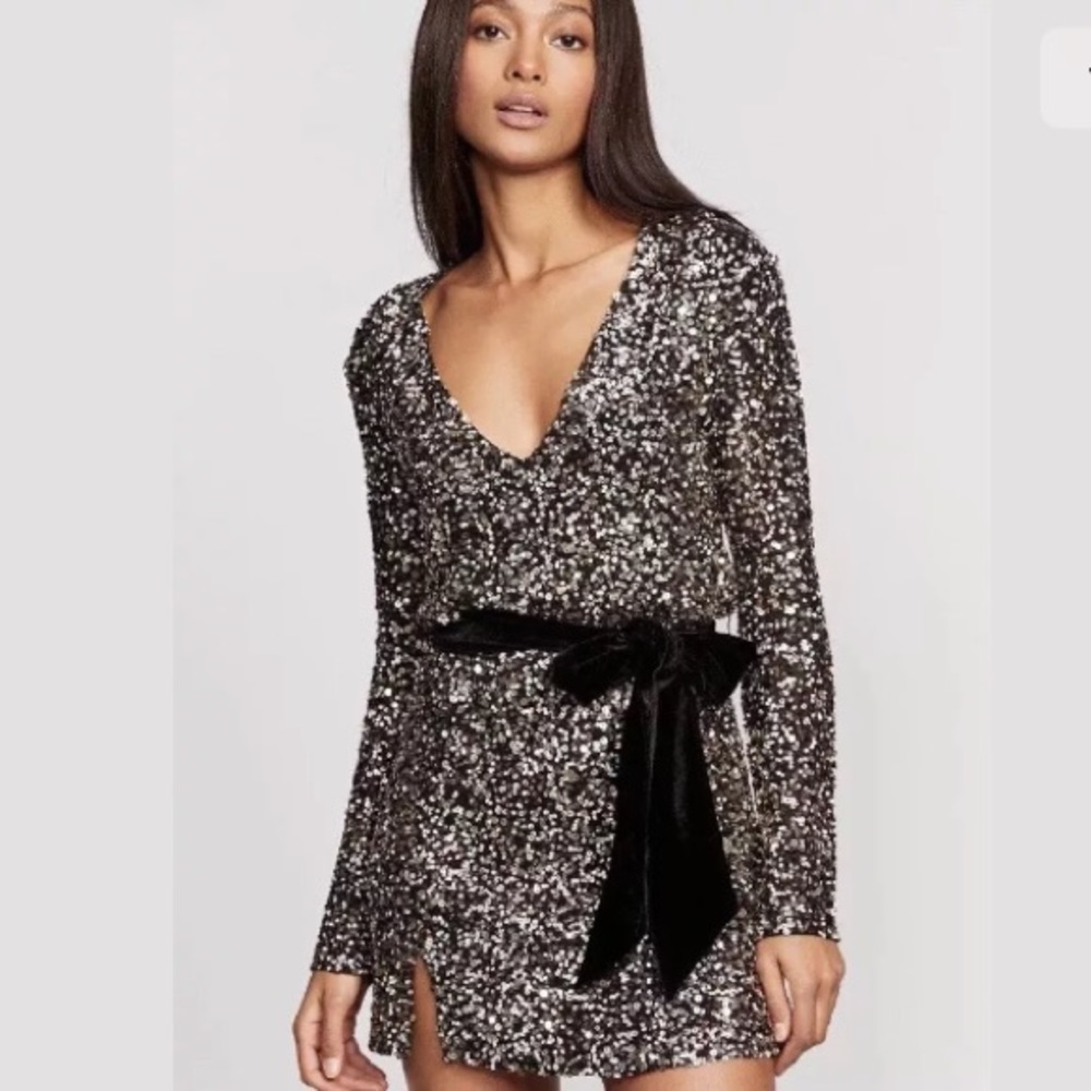 Free People Halle Sequin Mini Dress Small NWOT